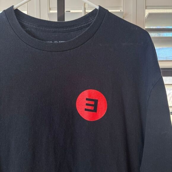 Eminem Basic E Logo Black Graphic Shirt Size XL Official Merchandise Hip Hop Rap - Picture 2 of 4